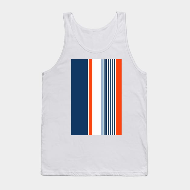 Color Block Stripes Blue and Red Tank Top by tramasdesign